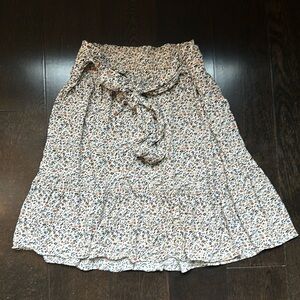 Madewell Floral Knee Length Skirt